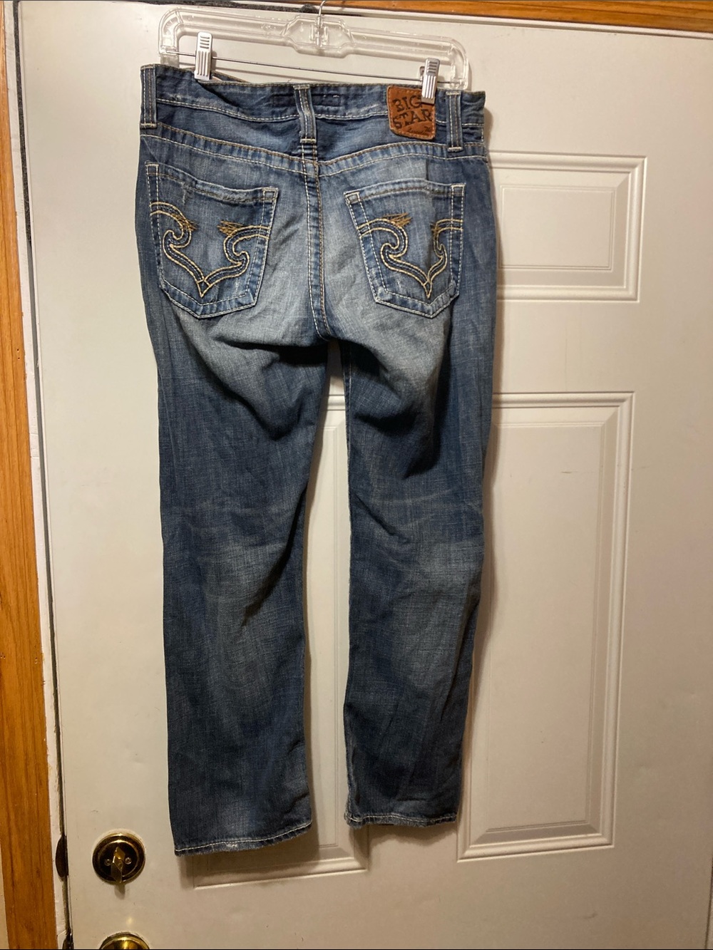 Big Star Light Wash Straight‎ Leg Jeans with Embroidered Back Pockets 28